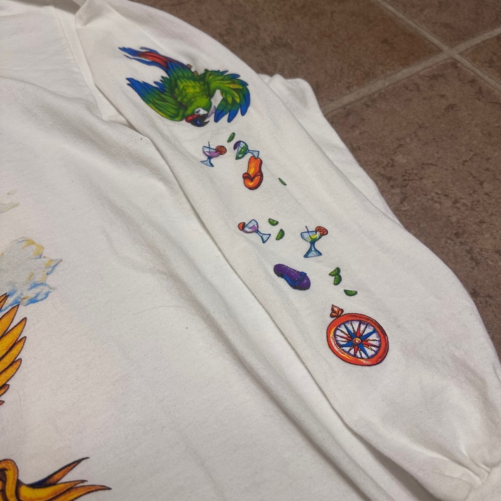 Gildan Jimmy Buffett Tour 2010 Shirt Mens Large White Excellent Long Sleeve Tee - Picture 5 of 7